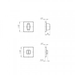 Ручка поворотная BK6 SL BL-24 черный