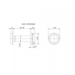 VIEWER 3 DVZ_LUX, 16/200/50x90 (оптика пластик-LUX) CP Хром