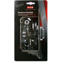 Замок межкомнатный магнит. под цил. MEDIANA POLARIS B06103.50.06.567 с отв. планкой B02402.05 (ник)