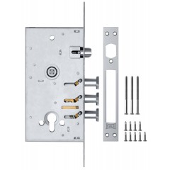 Корпус врезного цилиндрового замка с защёлкой 282 RD w/b