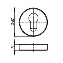 Накладка CYLINDER ET URB АВ-7 Бронза 2 шт