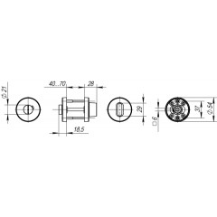 Ручка поворотная DSS-02-BK6 (нержавейка)