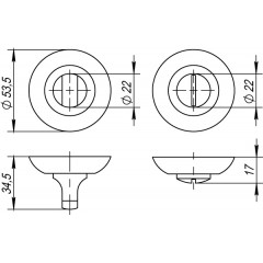 Ручка поворотная BK6 TL BL-24 черный