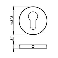 Накладка CYLINDER ET URS CP-8 Хром