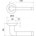 Ручка Armadillo (Армадилло) раздельная Stella LD28-1SN/CP-3 матовый никель/хром TECH (кв. 8x140)