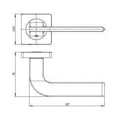 Ручка раздельная K.JK51.SPLINE (SPLINE JK) SN/CP-3 матовый никель/хром