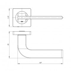 Ручка раздельная K.JK51.SPLINE (SPLINE JK) CP-8 хром