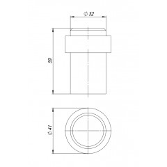 Упор дверной напольный STOPPER/M.14 INOX (нерж. сталь)