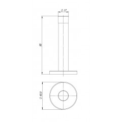 Упор дверной настенный STOPPER/M.15 INOX (нерж. сталь)