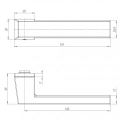 Ручка раздельная K.ART30.CLARITY MWSC-33 итальянский тисненый