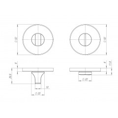 Ручка поворотная BK6.R.ARC.R52 SSC-16 сатин.хром