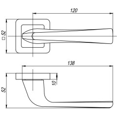 Ручка раздельная K.QR52.SATURN (SATURN QR) BL-24 черный