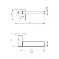 Ручка раздельная K.JK51.LIFT (LIFT JK) SN/CP-3 матовый никель/хром