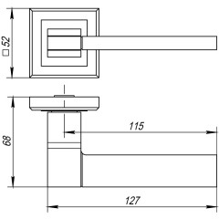 Ручка раздельная K.QL52.TECH BL-24 черный