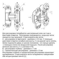 INVISIO Скрытая петля F40.50 ПОЛИРОВАННЫЙ ХРОМ