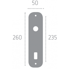 Дверная ручка 268/P06 Pass Crystal Матовый хром